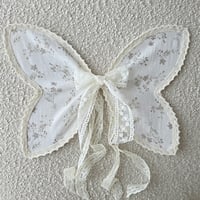 Image 1 of Ivory Linen floral wings (small and medium)