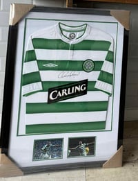 Henrik Larsson signed and framed shirt 22825