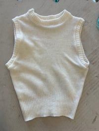 Image 1 of Merino wool offwhite knitted vest 