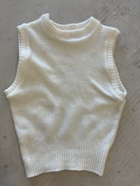 Image 3 of Merino wool offwhite knitted vest 