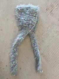 Image 2 of Fall AW 25 hand knitted head piece in rainbow 
