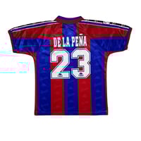 Image 2 of Barcelona Home Shirt 1995 - 1997 (M) De La Peña 23 - Player Issue