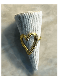 Image 2 of Organic Heart Ring – Adjustable Stainless Steel