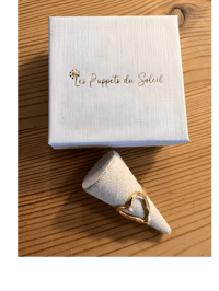 Image 3 of Organic Heart Ring – Adjustable Stainless Steel