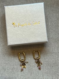 Image 3 of Golden Leaf Earrings -Stainless Steel