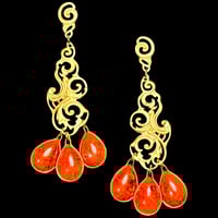 NUAGES BAROQUE Big Earring - 3 Red Spotted Jade
