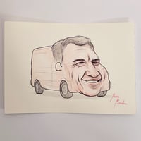 Jeffrey Epstein Transit Van (original painting)