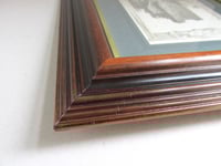 Image 21 of Antique 'Newcastle Castle' Small Engraving Art Print in Wooden Frame, frame marks