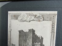 Image 6 of Antique 'Newcastle Castle' Small Engraving Art Print in Wooden Frame, frame marks