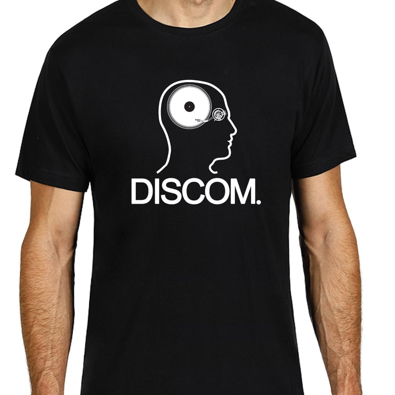 Image of Discom Man's Shirt, White/Black, 100% Cotton, free packing material