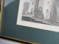 Image 5 of Antique St Briavell's Castle Gloucestershire Small Engraving Art Print, Framed, frame marks/wear  