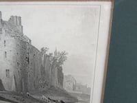 Image 7 of Antique St Briavell's Castle Gloucestershire Small Engraving Art Print, Framed, frame marks/wear  