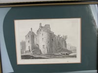 Image 2 of Antique St Briavell's Castle Gloucestershire Small Engraving Art Print, Framed, frame marks/wear  
