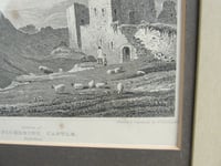 Image 6 of Antique Pickering Castle North Yorkshire Small Engraving Art Print, Framed, frame marks 