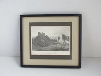 Image 1 of Antique Pickering Castle North Yorkshire Small Engraving Art Print, Framed, frame marks 