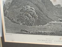 Image 7 of Antique Pickering Castle North Yorkshire Small Engraving Art Print, Framed, frame marks 