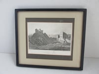 Image 2 of Antique Pickering Castle North Yorkshire Small Engraving Art Print, Framed, frame marks 
