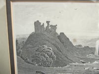 Image 4 of Antique Pickering Castle North Yorkshire Small Engraving Art Print, Framed, frame marks 