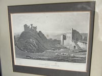 Image 3 of Antique Pickering Castle North Yorkshire Small Engraving Art Print, Framed, frame marks 