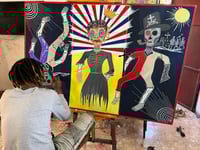 Image 3 of Queen Elizabeth in meeting with Baron Samedi and Papa Legba 