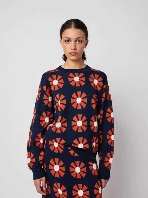 Image of 2-Falda flower jacquard