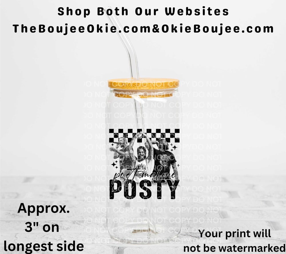Image of Posty Post Malone Uv Dtf Decal  Double Sided           T13