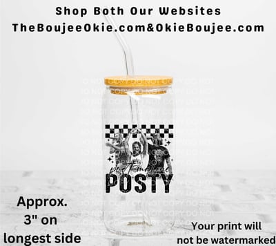 Image of Posty Post Malone Uv Dtf Decal  Double Sided           T13