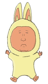 Boomhauer labubu sticker 