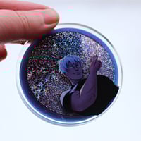 Image 4 of Hollow Purple Glitter Keychain