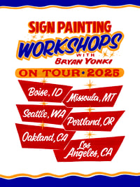 Image 1 of SIGN PAINTING WORKSHOPS - ON TOUR 2025