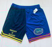 Image 1 of MICHIGAN (NAVY) X FLORIDA (R. BLUE) MASH UP SHORT