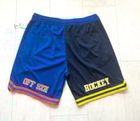 Image 2 of MICHIGAN (NAVY) X FLORIDA (R. BLUE) MASH UP SHORT