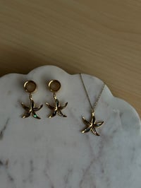 Image 4 of Abalone Starfish Dangles (Gold)
