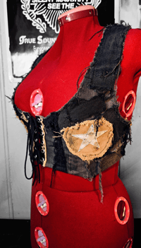 Image 5 of Frayed denim vest M/L