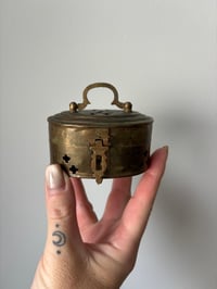 Image 1 of Vintage Brass Cricket Box 