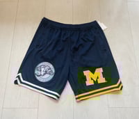 Image 1 of CAROLINA (NAVY) X MICHIGAN (NAVY) MASH UP SHORT