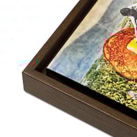 Image 3 of FREE SHIPPING - Patting Butter on the Summit of Mt. Pancakeolympous - 12x16 Walnut Framed Canvas
