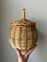 Image 1 of Lidded Woven Basket 