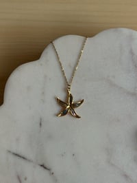 Abalone Starfish Necklace (Gold)