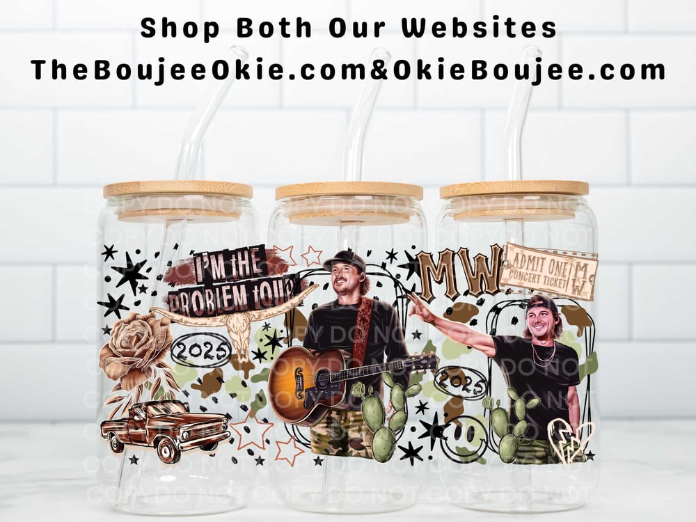 Image of Morgan Wallen Choice of 2 colors Uv Dtf Wrap Double Sided W0722