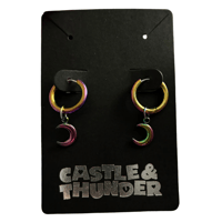 Image 1 of STELLA - Moon Huggie Hoops