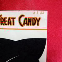 Image 2 of Roxbury Trick or Treat Candy Black Cat - Halloween Party mask (1955) - cutout