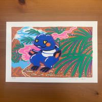 PokePosca Blue Poison Frog Original Art