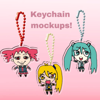 Image 2 of PREORDER Triple Baka badly-drawn acrylic keychains
