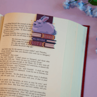 Image 1 of Bunny Bookpile Magnetic Bookmark