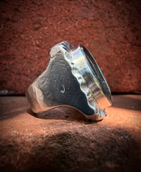 Image 5 of WL&A Handmade High Grade Black Jack Ribbon Heavy Signet Ring - Size 11