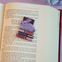 Image 3 of Bunny Bookpile Magnetic Bookmark