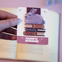 Image 2 of Bunny Bookpile Magnetic Bookmark