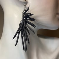 Image 1 of BLACK URCHIN | Quill Soft Rubber Earrings