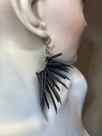 Image 3 of BLACK URCHIN | Quill Soft Rubber Earrings